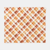 Herbst Wasserfarbe Orange Karomuster Fleecedecke (Vorderseite (Horizontal))