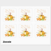 Herbst Wasserfarbe Pumpkin Patch Aufkleber (Blatt)