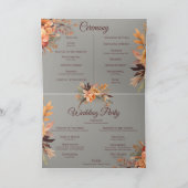 Herbst Wasserfarbe Rustikale Hochzeit Dankeskarte (Innenseite)