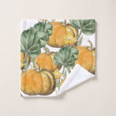 Herbst Wasserfarbe Vintage Pumpkins Badhandtuch Set (Waschlappen)