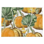Herbst Wasserfarbe Vintage Pumpkins Große Geschenktüte (Rückseite)