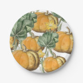Herbst Wasserfarbe Vintage Pumpkins Pappteller (Vorderseite)