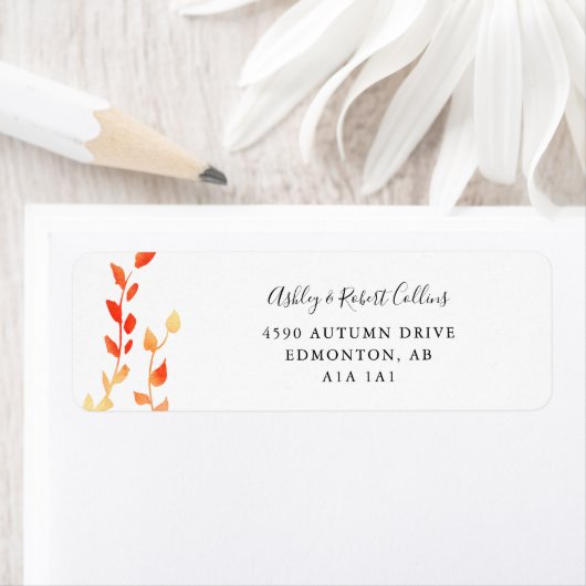 Herbst Wasserfarben-Blätter Foliage Wedge Chic (Insitu)