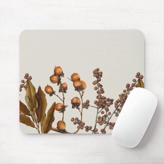 Herbst Wasserfarben Laub Blätter Mousepad (Mit Mouse)