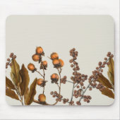Herbst Wasserfarben Laub Blätter Mousepad (Vorne)