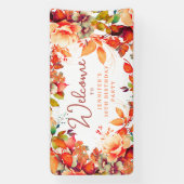 Herbst Wasserfarbenflora 50. Geburtstag Banner (Vertikal)