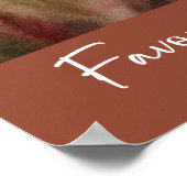 Herbst Wasserfarbenwald Terracota bevorzugt Poster (Ecke)