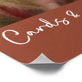 Herbst Wasserfarbenwald Terracota Karten und Gesch Poster (Ecke)