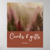 Herbst Wasserfarbenwald Terracota Karten und Gesch Poster (Vorne)