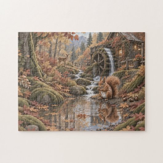Herbst-Wasserrad Puzzle (Horizontal)