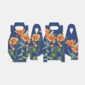 Herbst Watercolor Orange Floral Blau Geschenkschachtel (Ungefaltet)