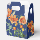 Herbst Watercolor Orange Floral Blau Geschenkschachtel (Geöffnet)