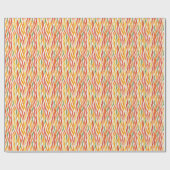 Herbst Wavy Lines auf Weiß Geschenkpapier (Flach)