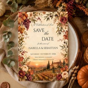 Herbst-Weingut-Hochzeit Save The Date