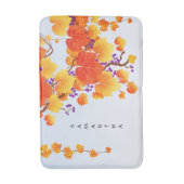 Herbst Weinrebe Orange Blätter Bath Mat Badematte (Vorderseite Vertikal)