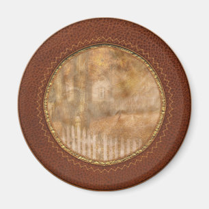 Herbst - Weißer Zaun Magnet