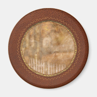 Herbst - Weißer Zaun Magnet