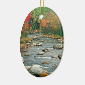 Herbst-weißes GebirgsNew Hampshire Keramik Ornament (Links)