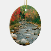 Herbst-weißes GebirgsNew Hampshire Keramikornament (Rechts)