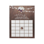 Herbst Weißkürbis Fall in Liebe Bingo Wood Notizblock (Rotiert)