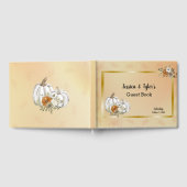 Herbst Weißkürbis-Hochzeit Gästebuch (Voll)