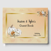 Herbst Weißkürbis-Hochzeit Gästebuch (Vorderseite)