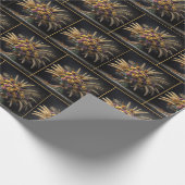 Herbst Weizenhalme und Mum Bouquet Geschenkpapier (Ecke)