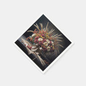 Herbst Weizenhalme und Mum Bouquet Serviette (Ecke)