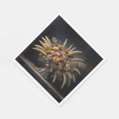 Herbst Weizenhalme und Mum Bouquet Serviette (Ecke)