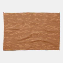 Herbst-Wellentinien-Teetuch | Braun und Orange