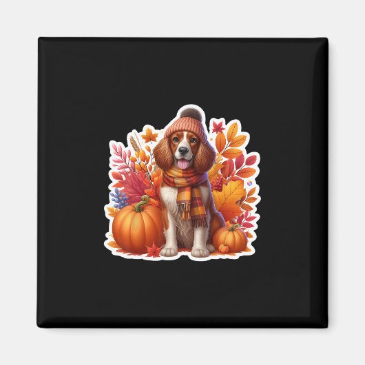 Herbst Welsh Springer Spaniel Hundebesitzer Dank Magnet (Vorne)