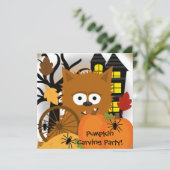 Herbst-Werwolf-Halloween-Party Einladung (Stehend Vorderseite)