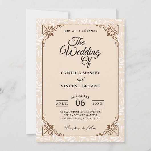 Herbst Western Land Hochzeitseinladungen Einladung (Vorderseite)