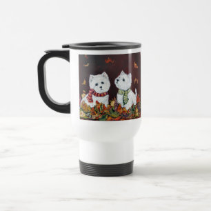 Herbst Westie Reise-Tasse Reisebecher