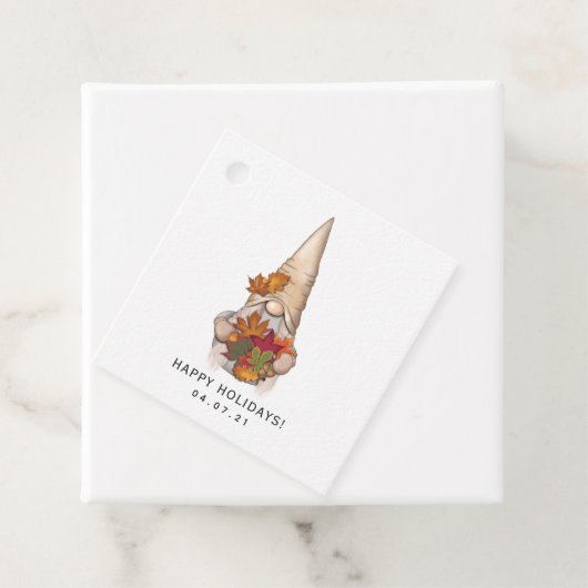 Herbst Whimsical Nordic Harvest Gnomes Geschenkanhänger (Beispiel)