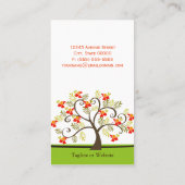 Herbst Whimsical Swirl Tree - Einzigartig und stil Visitenkarte (Rückseite)