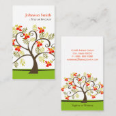 Herbst Whimsical Swirl Tree - Einzigartig und stil Visitenkarte (Vorne/Hinten)
