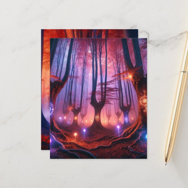 Herbst Whimsigoth Twilight Forest Scrapbook Paper (Vorderseite/Rückseite Beispiel)