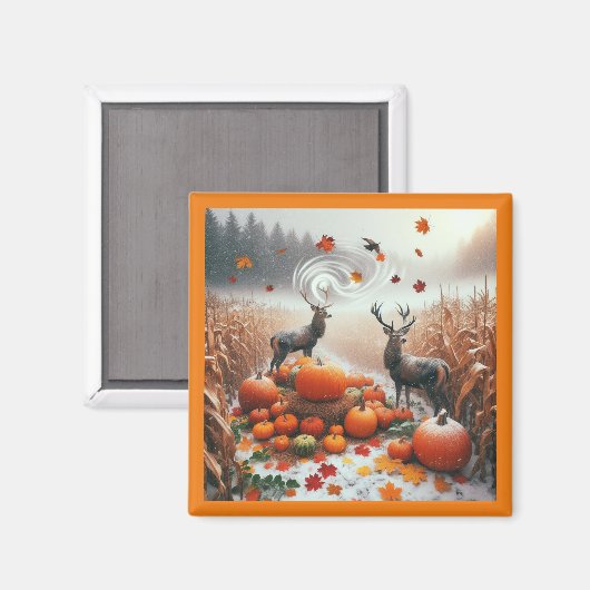 Herbst-Whirlwindmagnet Magnet (Vorderseite/Rückseite)