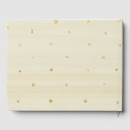 Herbst White and Gold Pumpkin Guest Books Gästebuch (Rückseite)