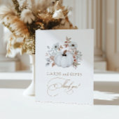 Herbst White Pumpkin Cards und Geschenke Sockelschild