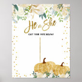 Herbst White Pumpkin Reveal-Vorstandsposter Poster (Vorne)