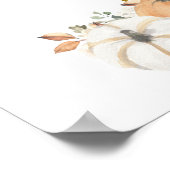 Herbst White Pumpkin Reveal-Vorstandsposter Poster (Ecke)