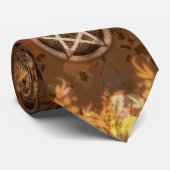 Herbst Wiccan Pentagramm Krawatte (Gerollt)