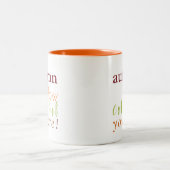 "Herbst wie farbenfroh du bist!" Zweifarbige Tasse (Mittel)