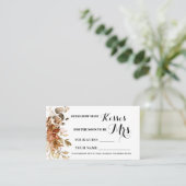 Herbst Wie viele Küsse für die Mrs. Spielkarte Platzkarte (Stehend Vorderseite)