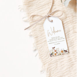 Herbst Wild Blume Wedding Hotel Willkommen Geschenkanhänger