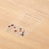 Herbst-Wildblume Acryleinladungen (Ablage )