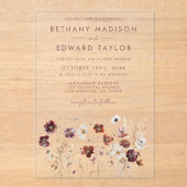 Herbst-Wildblume Acryleinladungen (Vorderseite)