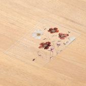 Herbst-Wildblume Acryleinladungen (Ablage )